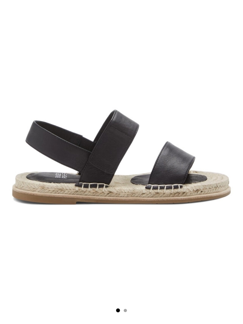 Eileen Fisher Max Washed Leather Espadrille Sandal